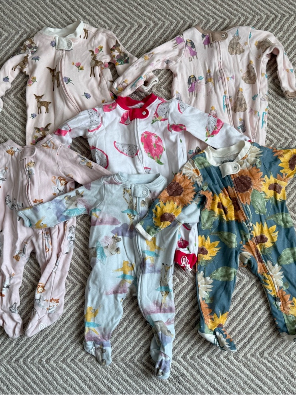 100% Organic Cotton Burts Bees Bundle Newborn Pajamas